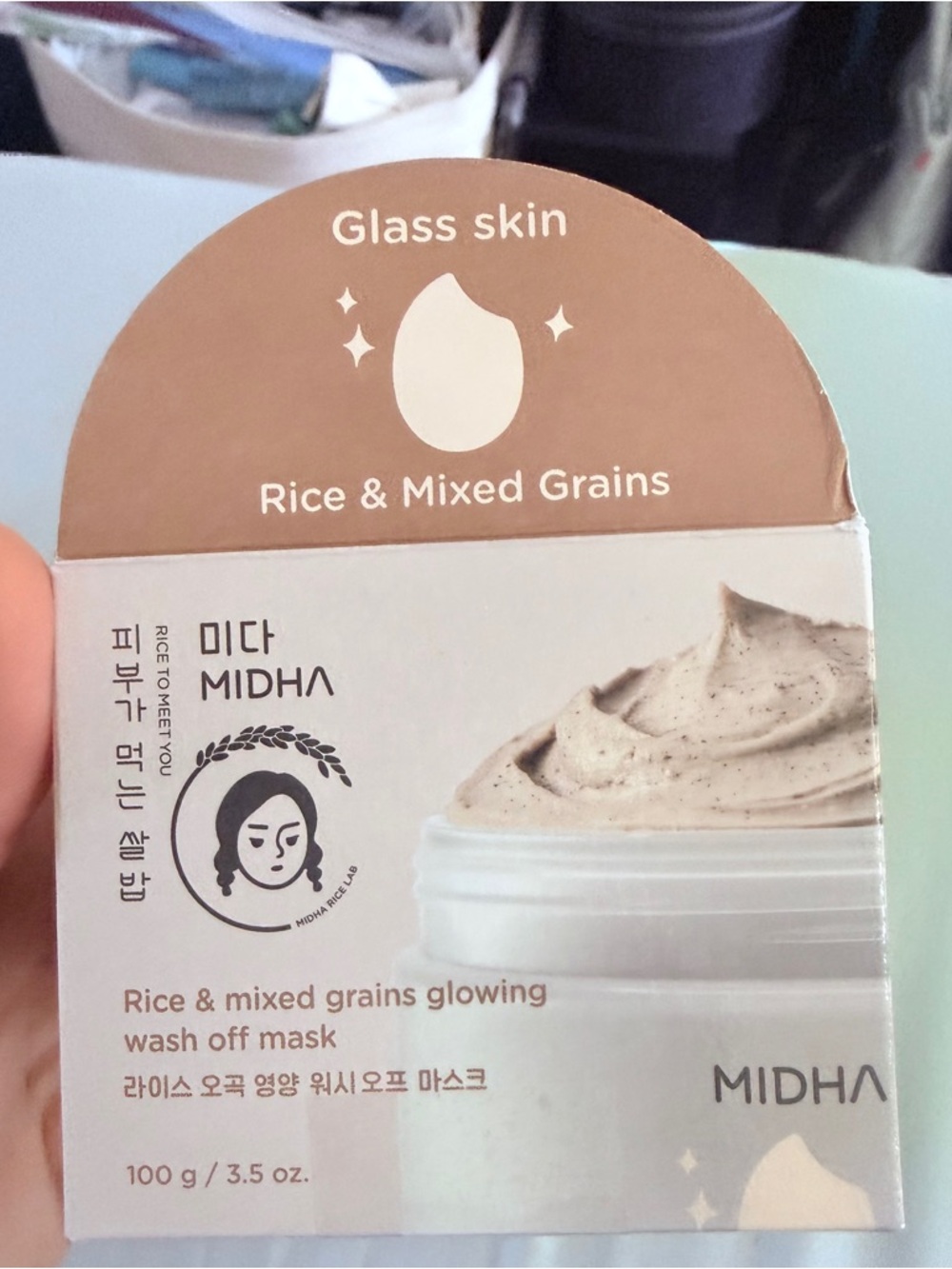 Korean skin care magic! Rice & Mixed Grains Glowing Wash Off Mask - Cream